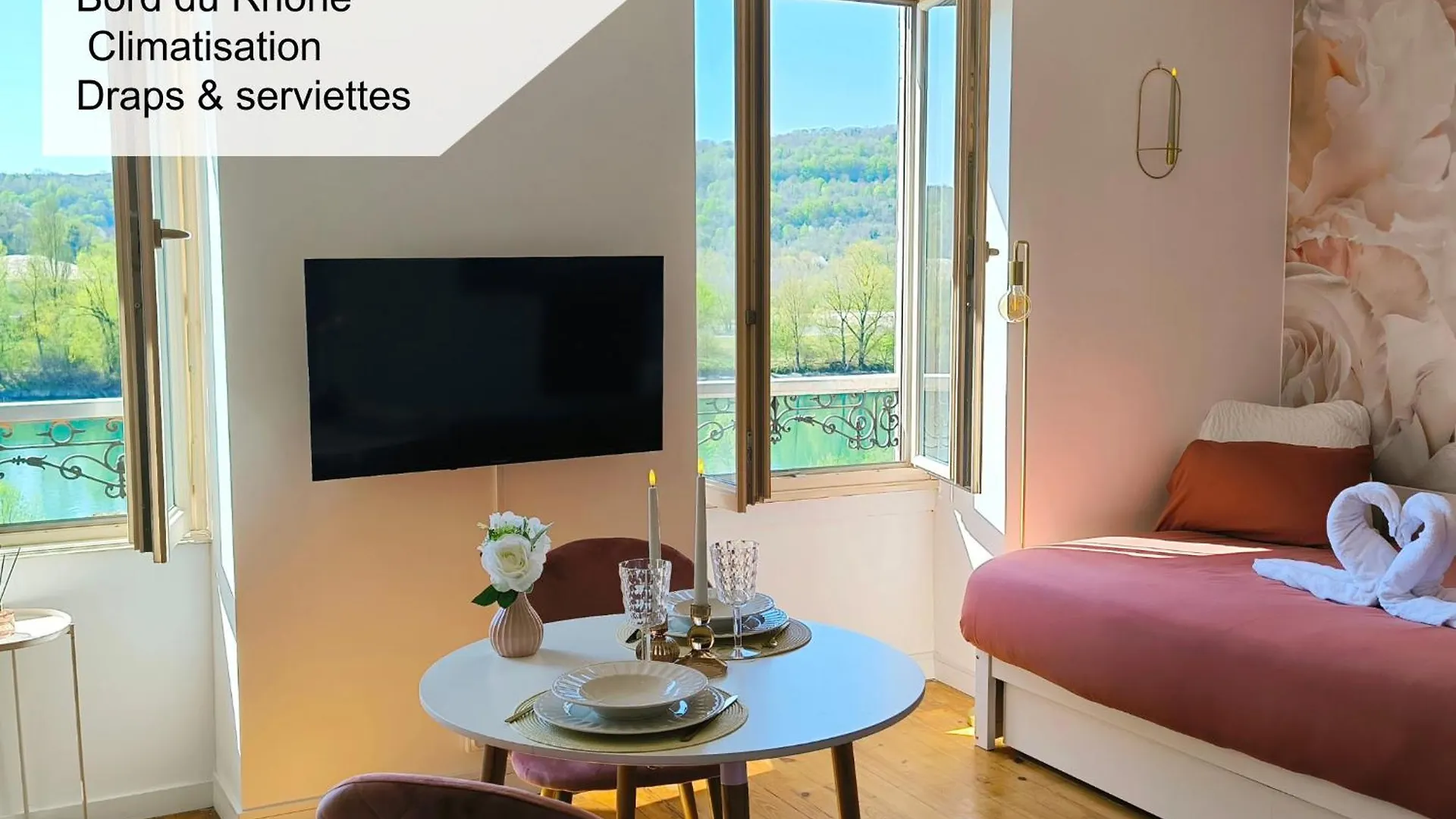 Studio L'Eclat Vue Sur Rhone , Acces Directe A La Via Rhona, Clim Sault-Brenaz